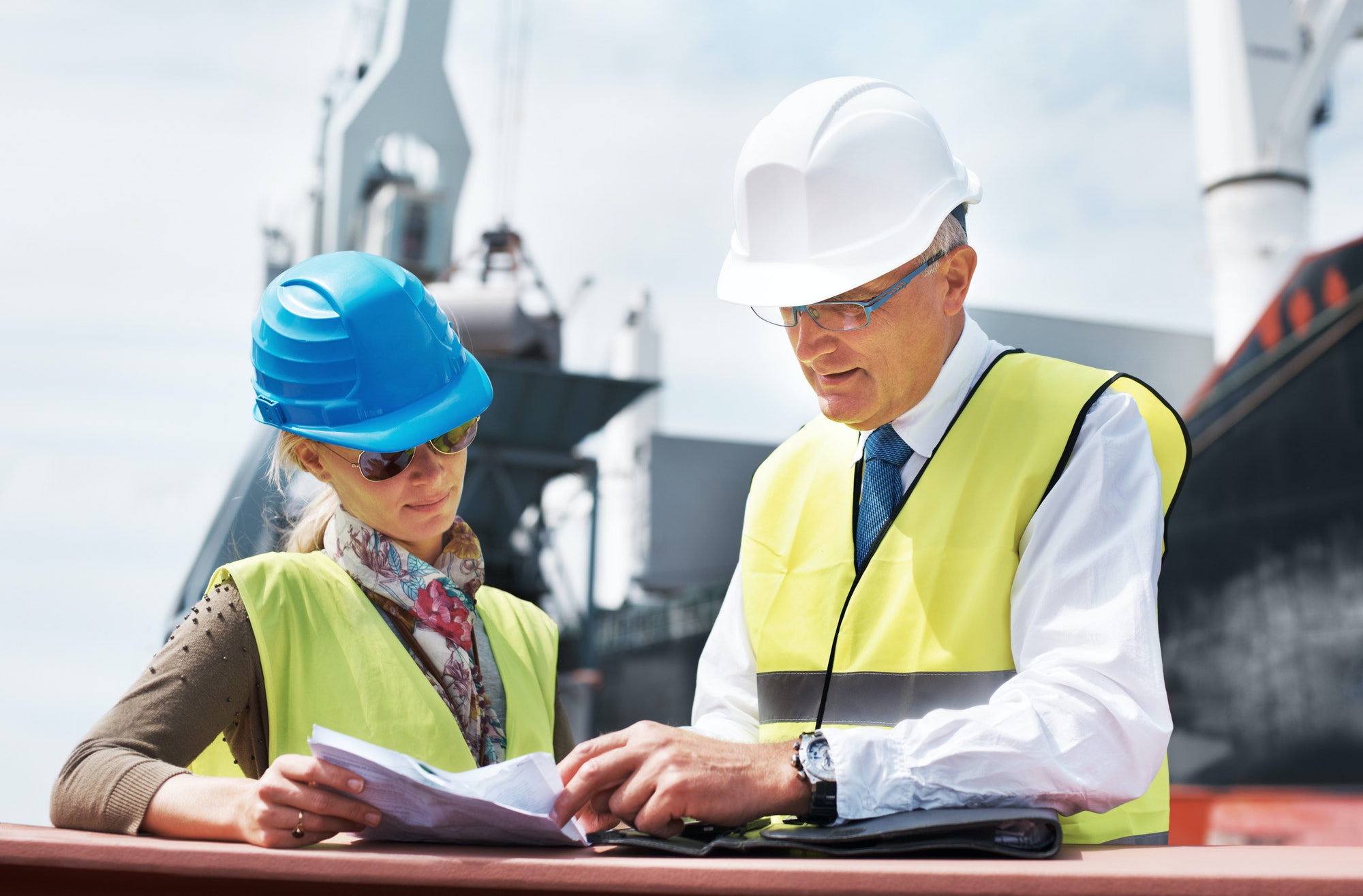 Two colleagues working together